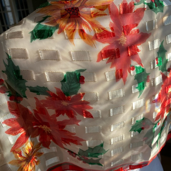 NWOT Vintage Holiday Scarf - Picture 7 of 11